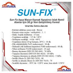 Sun-Fix Aqua Macun Kaynak Yapıştırıcı Islak Nemli Alanlar İçin 50 gr Yeni Geliştirilmiş Formül