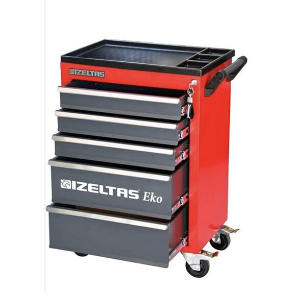 İzeltaş 8243001096 Takım Dolabı Eko Serisi 5 Çekmece Dolu 96 Parça