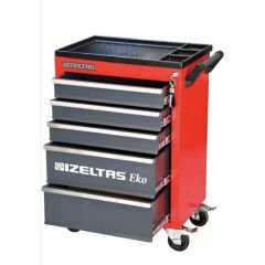 İzeltaş 8243001096 Takım Dolabı Eko Serisi 5 Çekmece Dolu 96 Parça