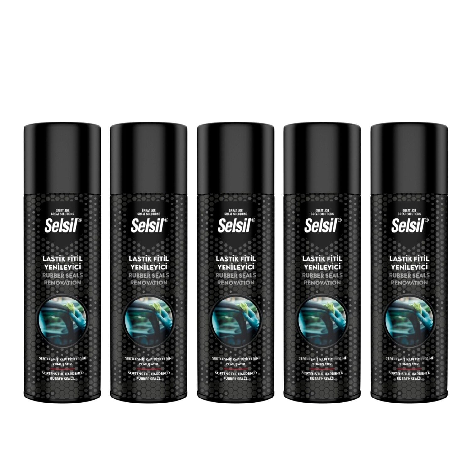 Selsil Lastik Kauçuk Fitil Yenileme Spreyi 200 ml 5 Adet