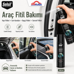 Selsil Lastik Kauçuk Fitil Yenileme Spreyi 200 ml 36 Adet
