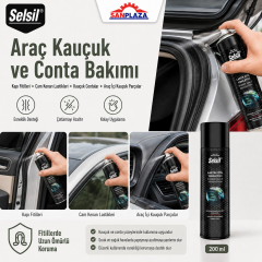 Selsil Lastik Kauçuk Fitil Yenileme Spreyi 200 ml 36 Adet