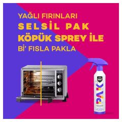 Selsil Pak Genel Amaçlı Mucize Köpük Temizleyici Yağ Sökücü Sprey 500 ml 3 Adet