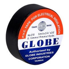Globe Elektrik Bandı PVC İzole Bant Siyah 19 mm 10 mt 10 Adet