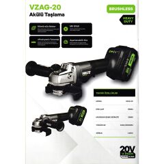 Sanplaza Voltz 4 Parça Set VZ20-4KIT Akülü Darbeli Matkap Taşlama Somun Sökme Kırıcı Delici 20V 5.0 Ah