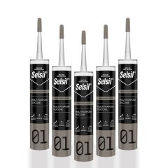 Selsil 2528 Genel Amaçlı Silikon Beyaz 280 gr 5 Adet