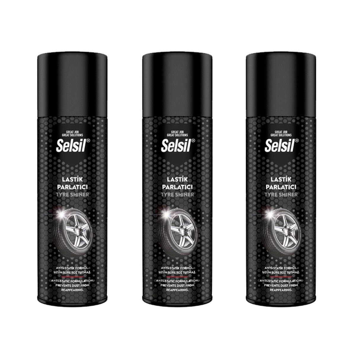 Selsil Lastik Parlatıcı Sprey 500 ml 3 Adet