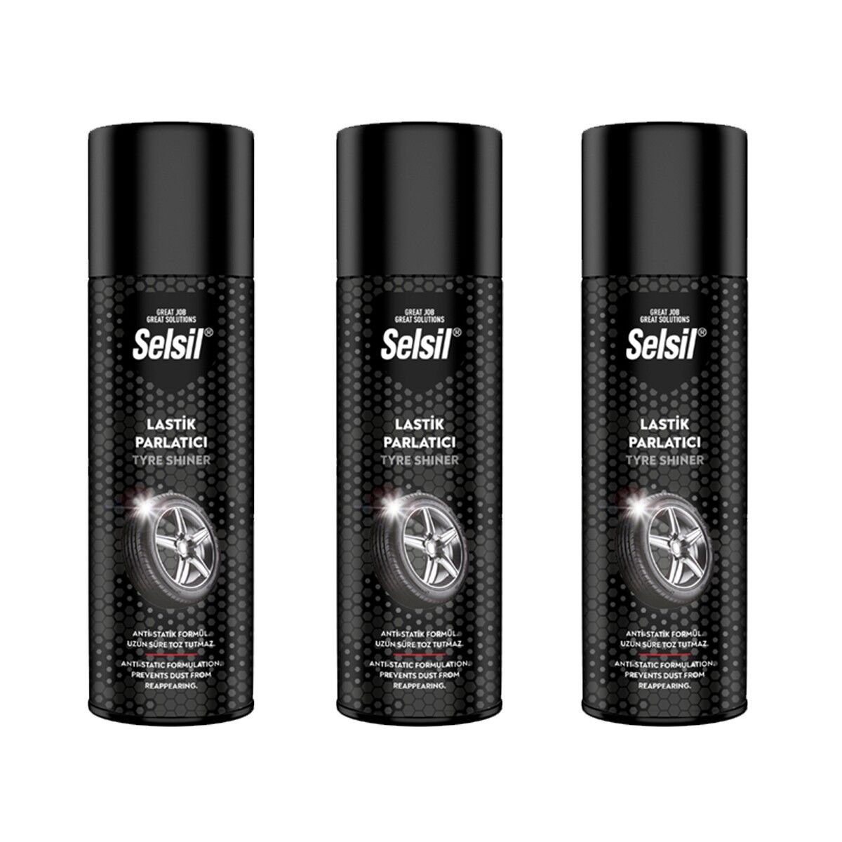 Selsil Lastik Parlatıcı Sprey 500 ml 3 Adet