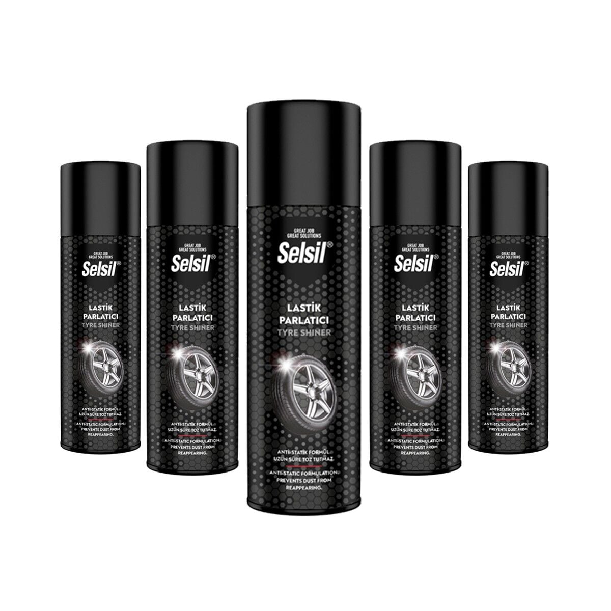 Selsil Lastik Parlatıcı Sprey 500 ml 5 Adet