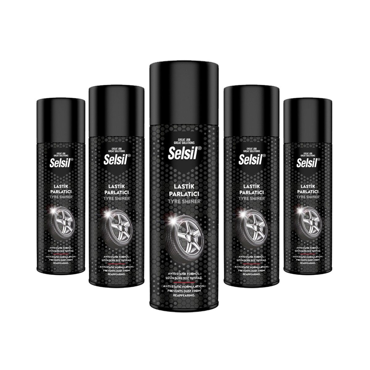 Selsil Lastik Parlatıcı Sprey 500 ml 5 Adet