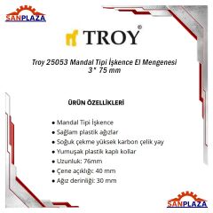 Troy 25053 Mandal Tipi İşkence El Mengenesi 3'' 76 mm