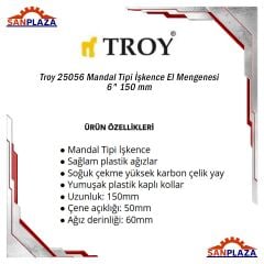 Troy 25056 Mandal Tipi İşkence El Mengenesi 6'' 150 mm