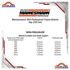 Mannesmann 53250 Profesyonel Kılavuz Pafta Seti 32 Parça