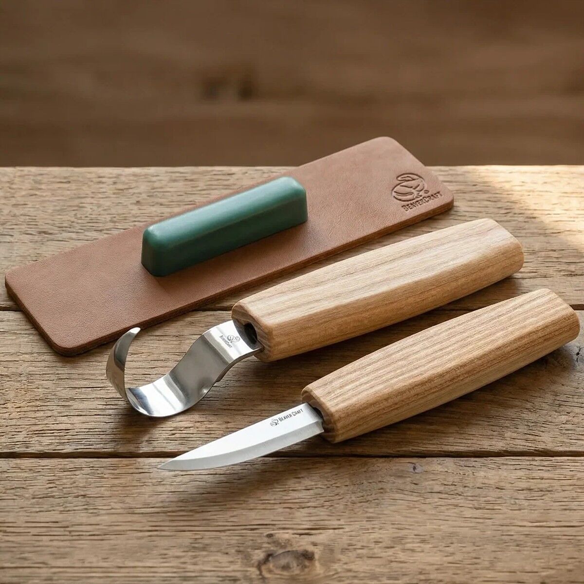 Beavercraft S01 Ahşap Kuksa Kaşık Oyma Bıçağı Seti 4 Parça