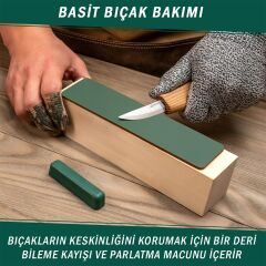 Beavercraft S01 Ahşap Kuksa Kaşık Oyma Bıçağı Seti 4 Parça