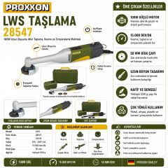 Proxxon LWS 28547 Uzun Boyunlu Taşlama 100W 50 mm Mini Avuç Taşlama