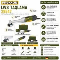 Proxxon LWS 28547 Uzun Boyunlu Taşlama 100W 50 mm Mini Avuç Taşlama