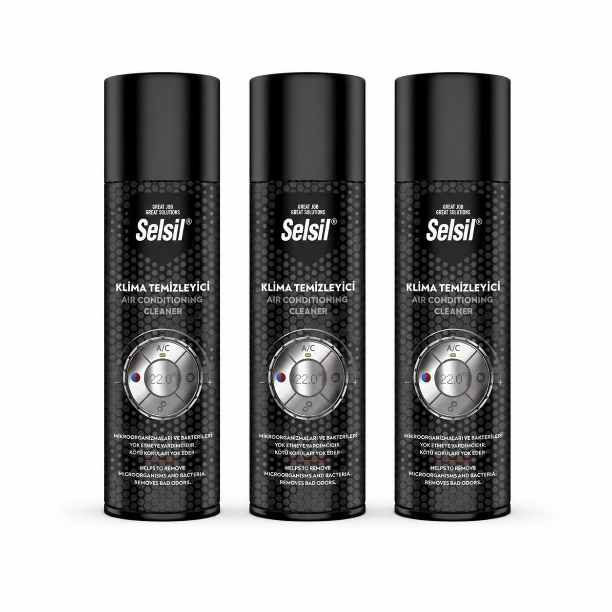 Selsil Klima Temizleyici Sprey 150 ML Araç Klima Koku Giderici Limon Kokulu 3 Adet