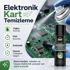 Selsil Elektronik Kart Temizleme Spreyi 200 ml Yağsız Antistatik Devre Temizleyici Sprey 5 Adet