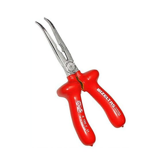 İzeltaş 3225130200 Süper İzoleli Uzun Kargaburun Eğri Uçlu 200 mm