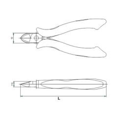 İzeltaş 3550 Elektronikçi Yan Keski  125 mm
