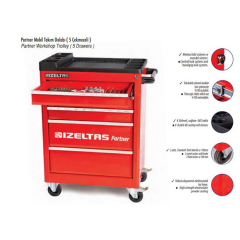 İzeltaş 8235006121 5 Çekmeceli Partner Takım Dolabı Dolu 118 Parça