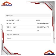 Magmaweld MAL 5356 Alüminyum Gazaltı Kaynak Teli 1,0 mm 7 Kg