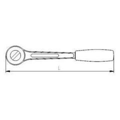 Elta 1514065250 1/2''Cırcır Kolu 250 Mm