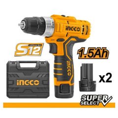 İngco CIDLI1232E 12 V 1.5 Ah Çift Akülü Darbeli Matkap