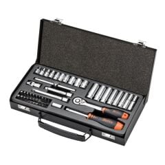 Retta RLT4501 45 Parça 1/4 İnç 6 Köşe Lokma Anahtar ve Bits Uç Takımı