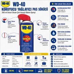 WD-40 Çok Amaçlı Genel Koruyucu Yağlayıcı Pas Sökücü Sprey 350 ML Kobra Başlık 6 Adet
