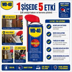 WD-40 Çok Amaçlı Genel Koruyucu Yağlayıcı Pas Sökücü Sprey 350 ML Kobra Başlık 6 Adet