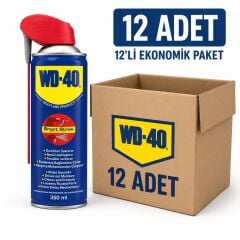WD-40 Çok Amaçlı Genel Koruyucu Yağlayıcı Pas Sökücü Sprey 350 ML Kobra Başlık 12 Adet