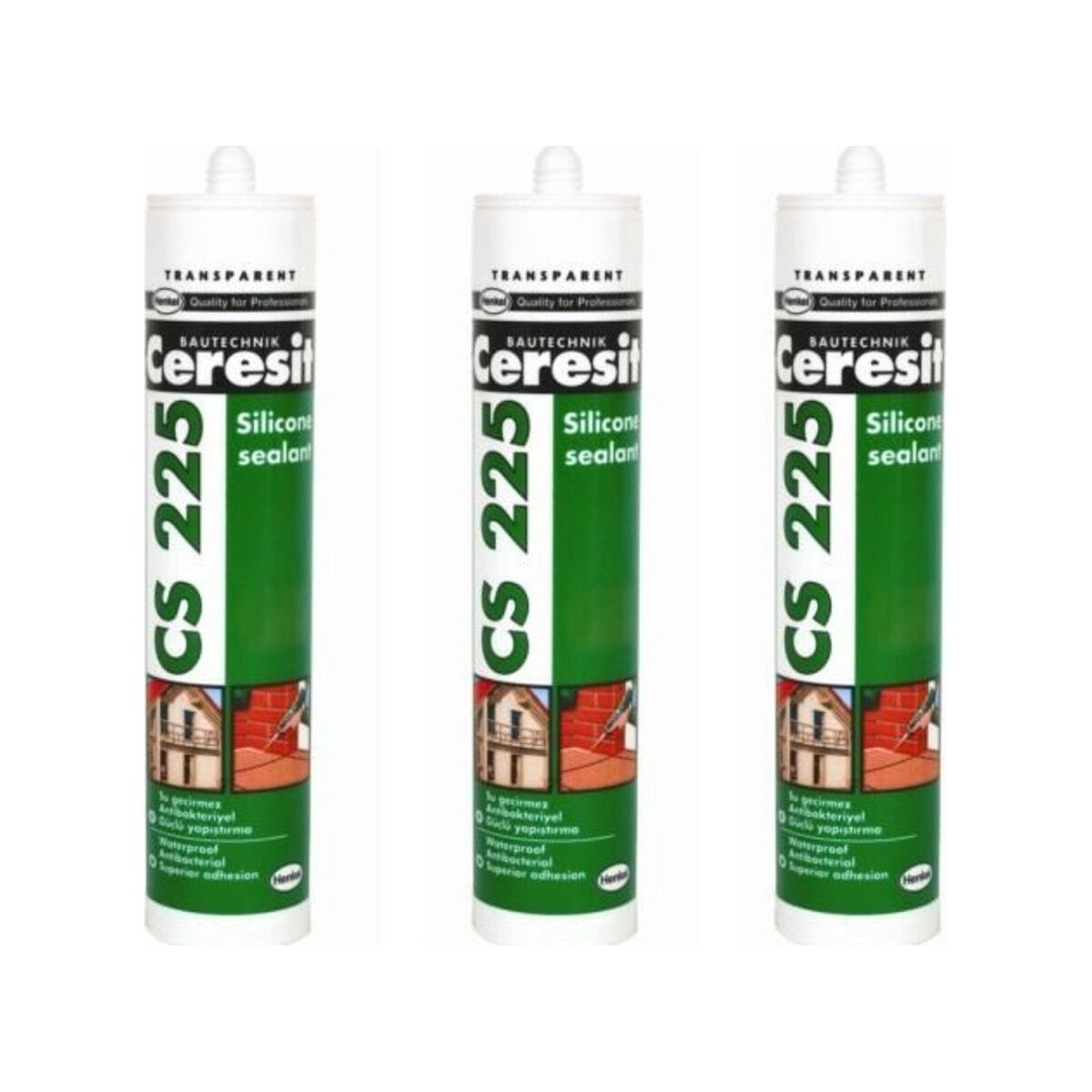 Ceresit Cs 225 Şeffaf Silikon 280 Gr 3 Adet