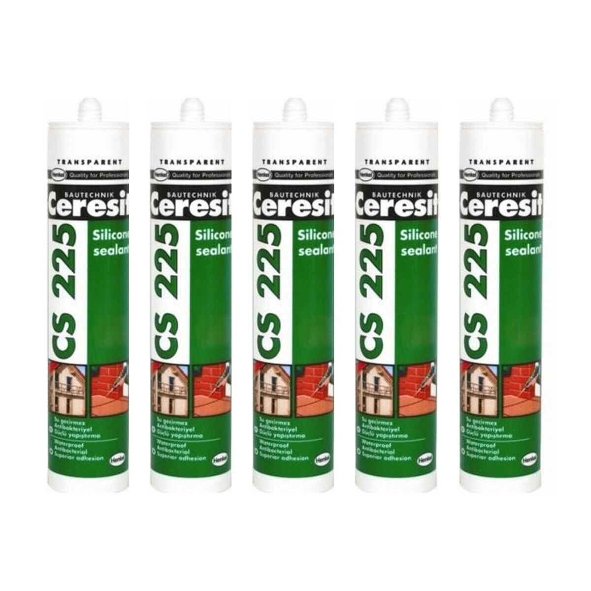Ceresit Cs 225 Şeffaf Silikon 280 Gr 5 Adet