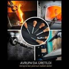 BeaverCraft SC05 6 Parça Avuç İçi Iskarpela Seti Ahşap Oyma Bıçak Keski Takımı
