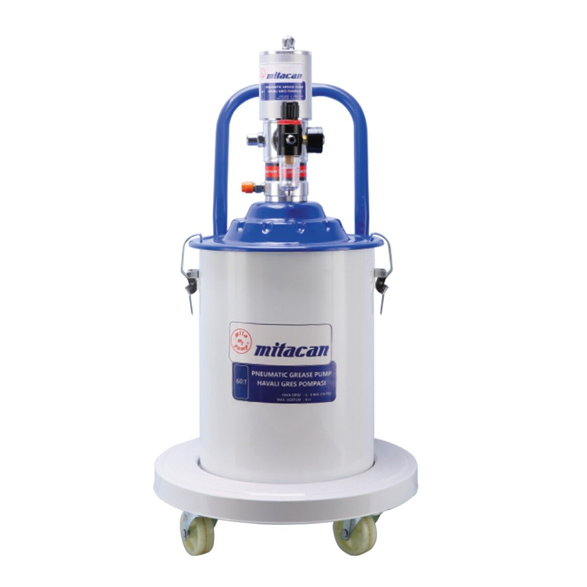Mitacan MTGP6020 20 Kg Depolu Havalı Gres Pompası 60:1 6-8 Bar