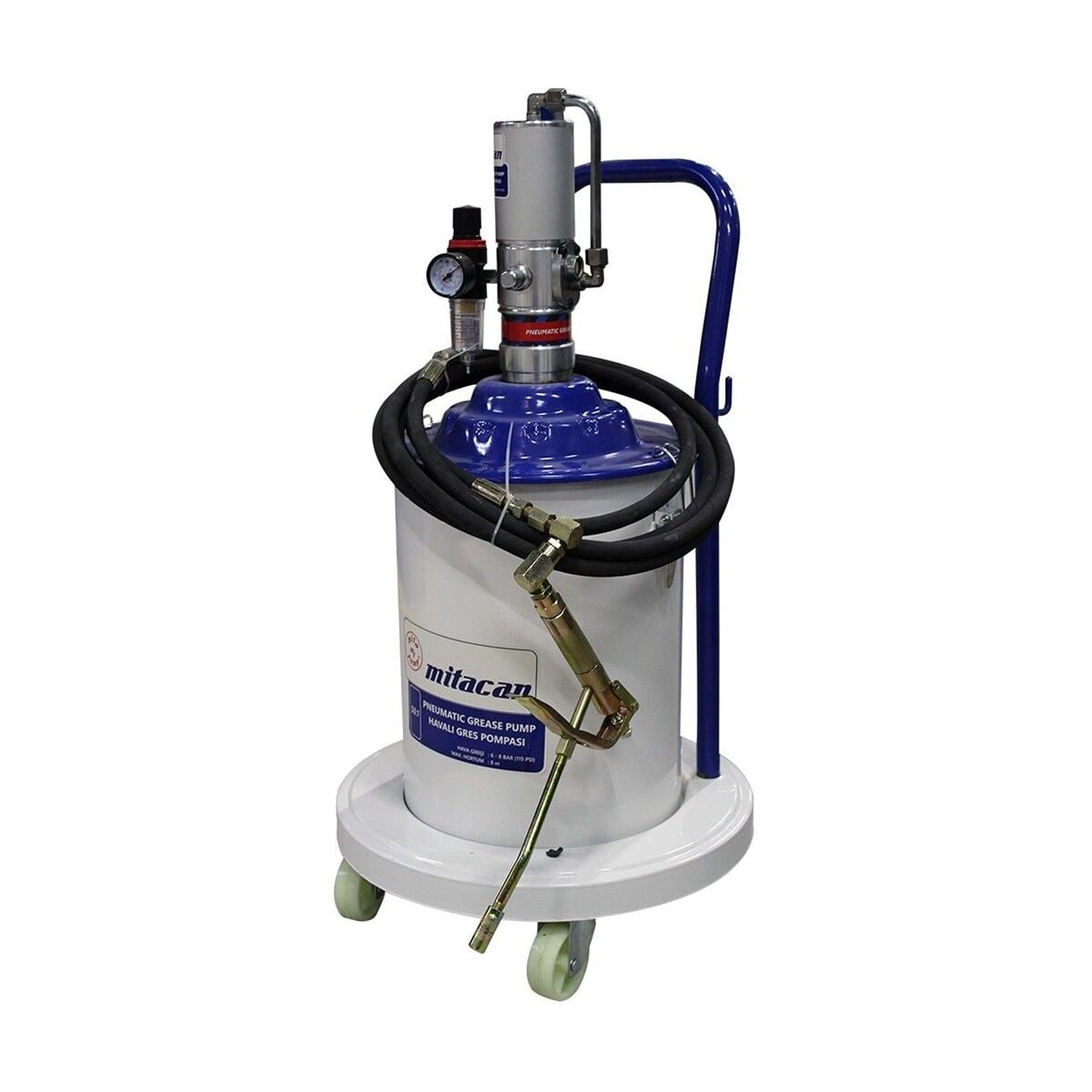 Mitacan MTGP5020 20 Kg Depolu Havalı Gres Pompası 50:1 6-8 Bar
