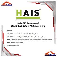 Hais F30 Profesyonel Havalı Çivi Çakma Makinası 3 cm