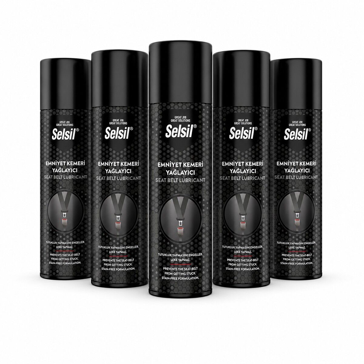 Selsil Emniyet Kemeri Yağlayıcı Sprey 200 ml Düzgün Sarılması İçin Bakım Koruyucu Sprey 5 Adet