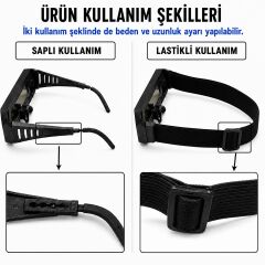 Sanplaza Kolormatik Otomatik Kararan Kaynak Gözlüğü Saplı ve Lastikli UV Koruyucu Kaynakçı Gözlüğü