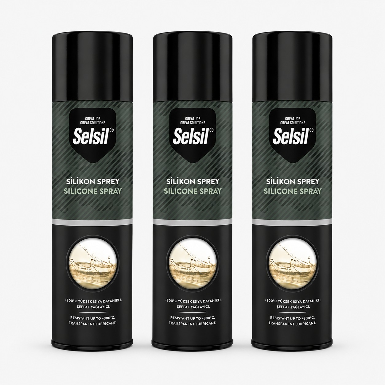 Selsil Silikon Sprey 500 ml Şeffaf Yağlayıcı Su İtici ve Ses Önleyici Bakım Spreyi 3 Adet