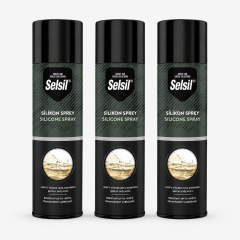 Selsil Silikon Sprey 500 ml Şeffaf Yağlayıcı Su İtici ve Ses Önleyici Bakım Spreyi 3 Adet