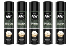 Selsil Silikon Sprey 500 ml Şeffaf Yağlayıcı Su İtici ve Ses Önleyici Bakım Spreyi 5 Adet
