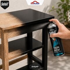 Selsil Akrilik Sprey Boya 400 ml Parlak Siyah Hızlı Kuruyan İç ve Dış Mekan Metal Ahşap Plastik