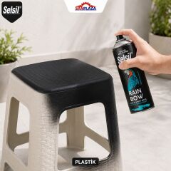 Selsil Akrilik Sprey Boya 400 ml Mat Siyah Hızlı Kuruyan İç ve Dış Mekan Metal Ahşap Plastik