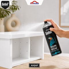 Selsil Akrilik Sprey Boya 400 ml Parlak Beyaz Hızlı Kuruyan İç ve Dış Mekan Metal Ahşap Plastik