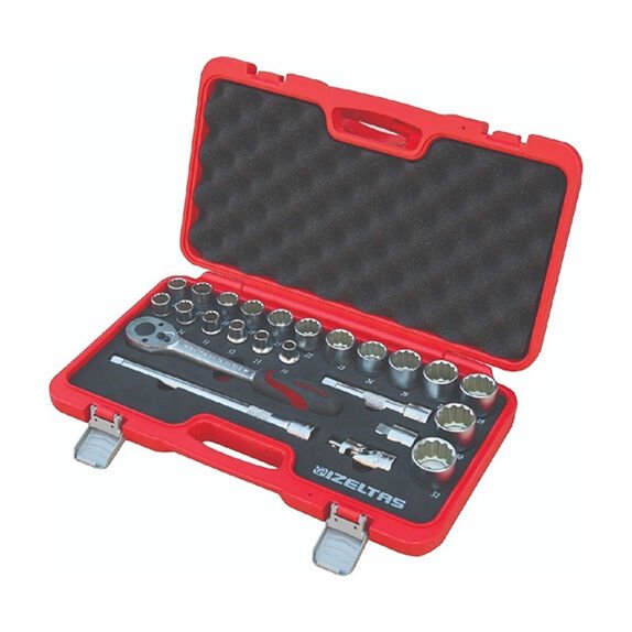 İzeltaş 1413006024 1/2'' 24 Parça Oniki Köşe Lokma Takımı