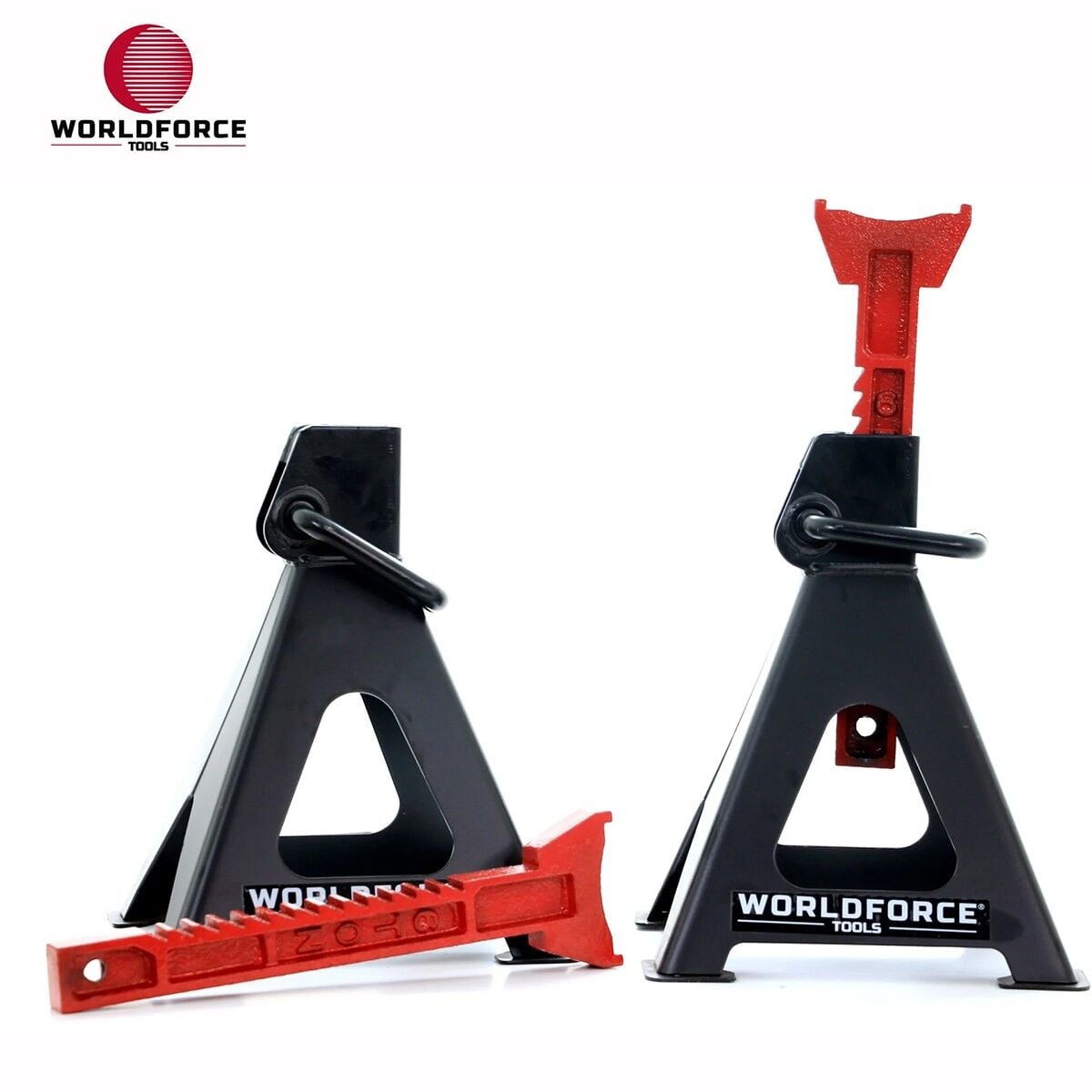 Worldforce 11142 6 Ton Kriko Standı Araç Sehpası Ayarlanabilir Çiftli Oto Destek Sehpası