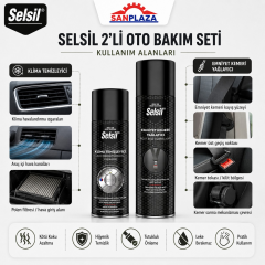 Selsil Araç İç Bakım Seti Klima Temizleyici ve Emniyet Kemeri Yağlayıcı